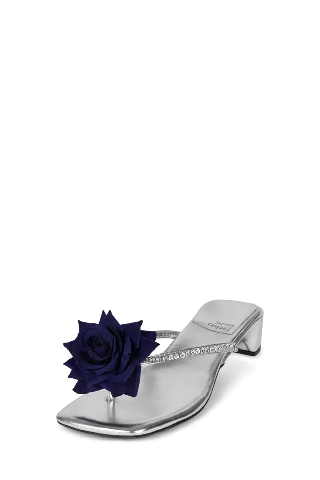 Jeffrey Campbell PRIMROSE Silver Navy Women Heel