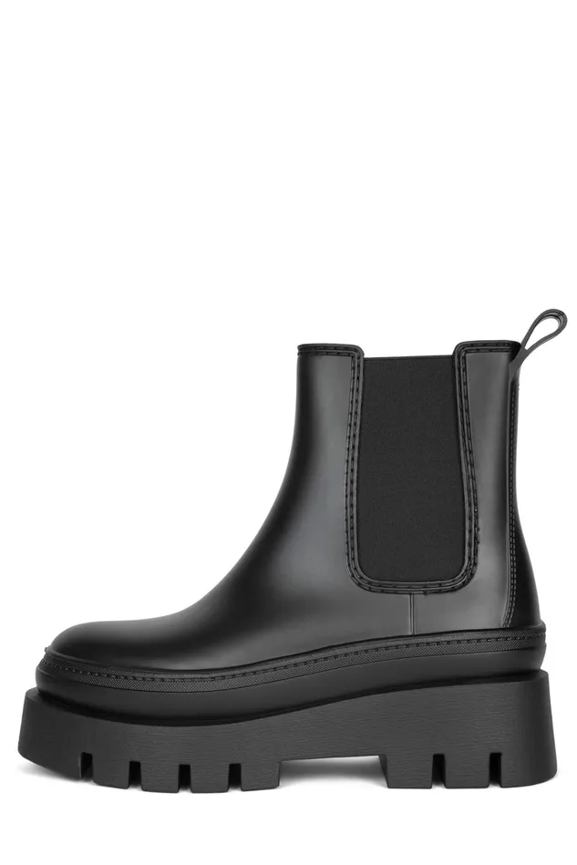 Jeffrey Campbell RAINSTORM Red Black Women Rain Boots