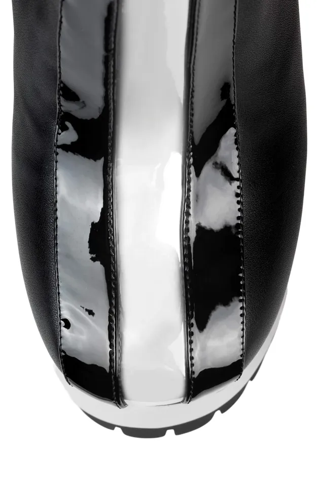 Jeffrey Campbell ROBOTIC Black Silver Metallic Women Boot