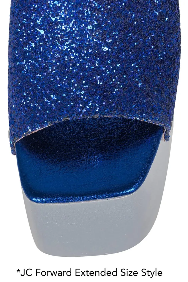 Jeffrey Campbell ROCKNROLLN Blue Glitter Silver Women Sandal