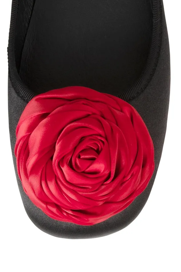 Jeffrey Campbell ROSETTA Pink Satin Combo Women Ballet Flats