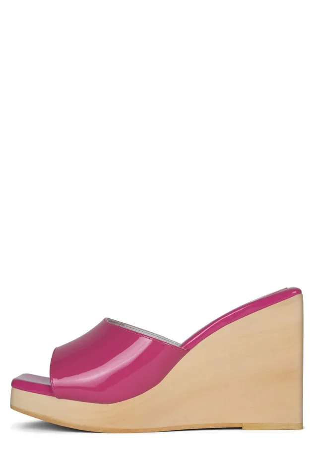 Jeffrey Campbell SIMONA Fuchsia Patent Women Sandal