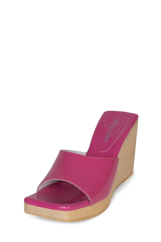 Jeffrey Campbell SIMONA Fuchsia Patent Women Sandal