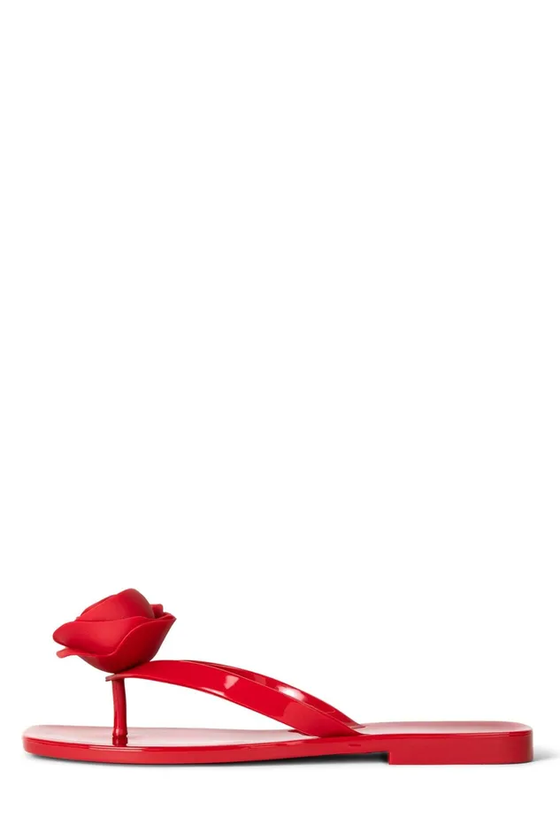Jeffrey Campbell SOSWEET Red Shiny Women Flat