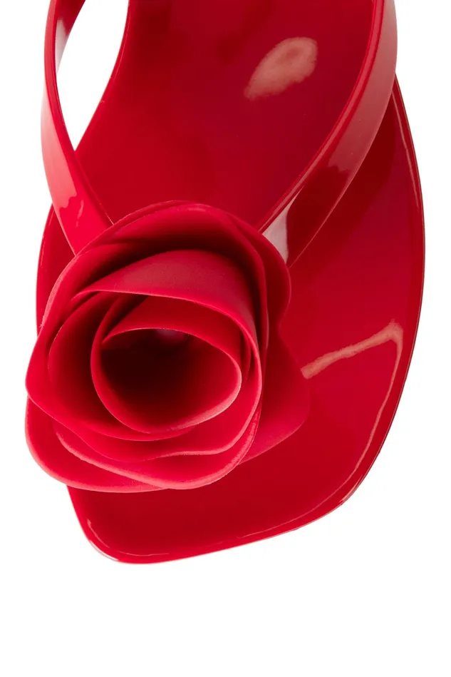 Jeffrey Campbell SOSWEET Red Shiny Women Flat
