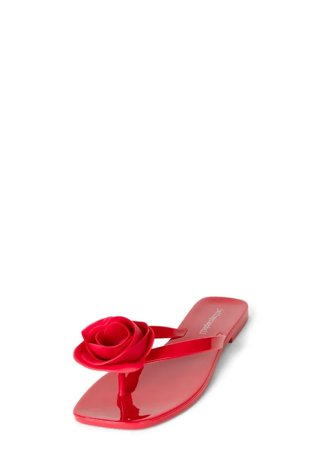 Jeffrey Campbell SOSWEET Red Shiny Women Flat