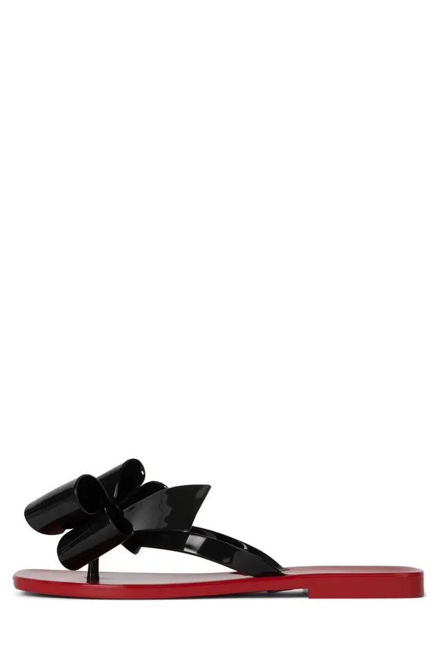 Jeffrey Campbell SUGARY Red Shiny Black Shiny Women Flat