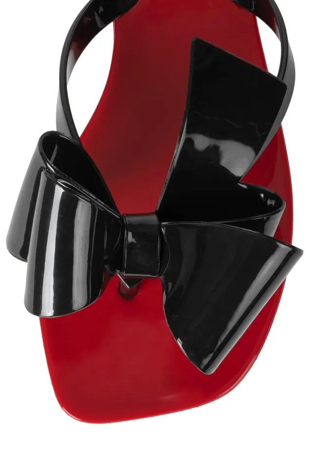 Jeffrey Campbell SUGARY Red Shiny Black Shiny Women Flat