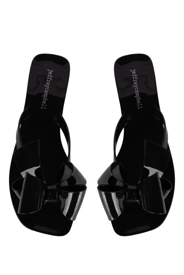 Jeffrey Campbell SUGARY Red Shiny Black Shiny Women Flat