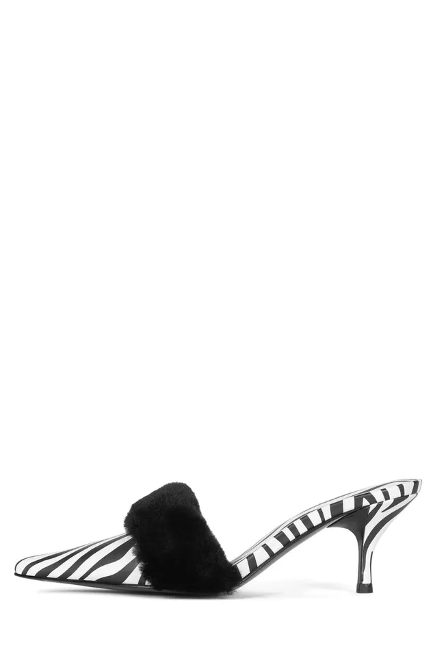 Jeffrey Campbell TASTEFUL Black White Zebra Women Pump