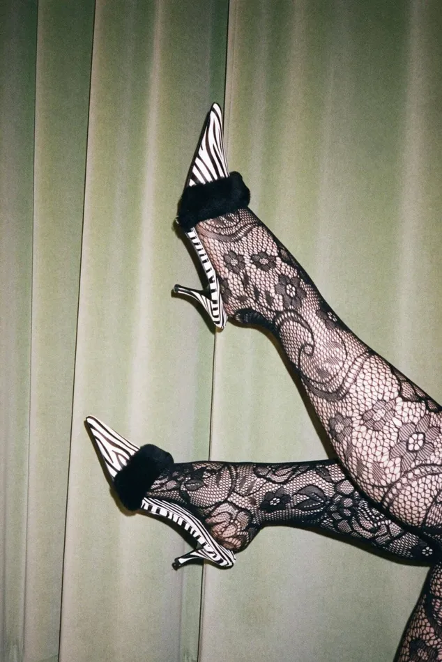 Jeffrey Campbell TASTEFUL Black White Zebra Women Pump