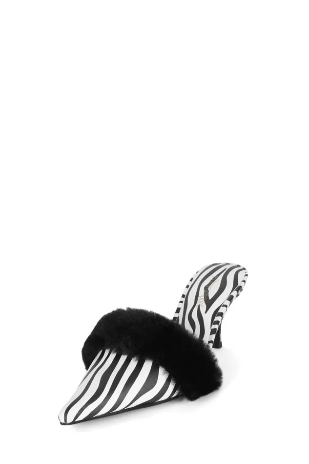 Jeffrey Campbell TASTEFUL Black White Zebra Women Pump