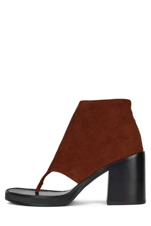 Jeffrey Campbell TRUST Rust Suede Women Ankle To Mid