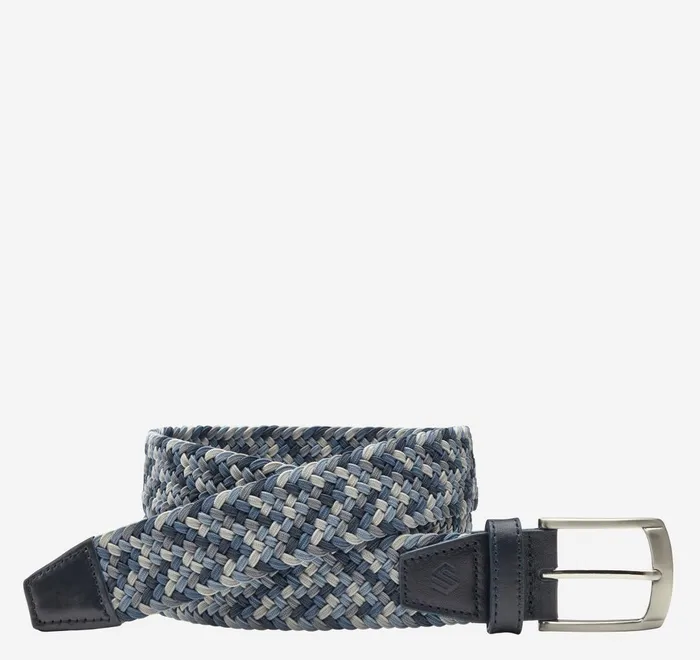 JohnstonandMurphy Belts Woven StretchKnit Belt Navyblue 8211 Men