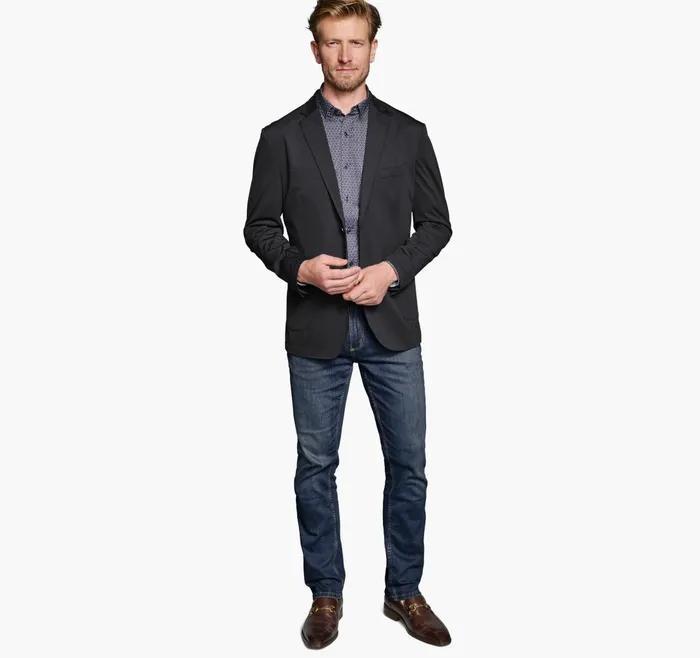 JohnstonandMurphy Blazers Xc Flex Knit Blazer Black 8211 Men