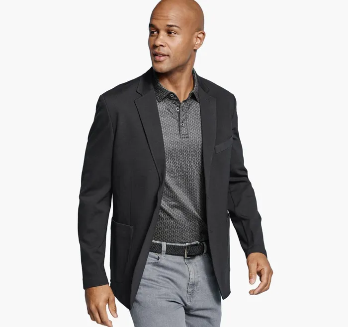 JohnstonandMurphy Blazers Xc Flex Knit Blazer Black Solid 8211 Men JohnstonandMurphy Blazers Xc Flex Knit Blazer Black Solid 8211 Men