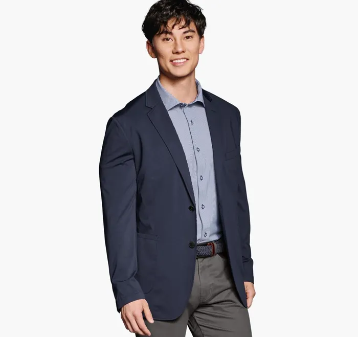 JohnstonandMurphy Blazers Xc Flex Knit Blazer Navy 8211 Men
