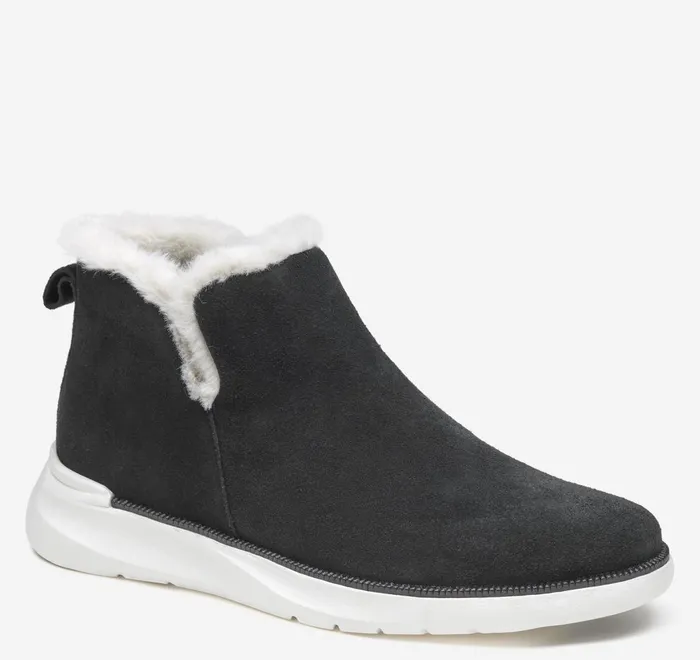 JohnstonandMurphy Boots and Booties Emery Shearling Bootie Black Waterproof Suede 8211 Women JohnstonandMurphy Boots and Booties Emery Shearling Bootie Black Waterproof Suede 8211 Women