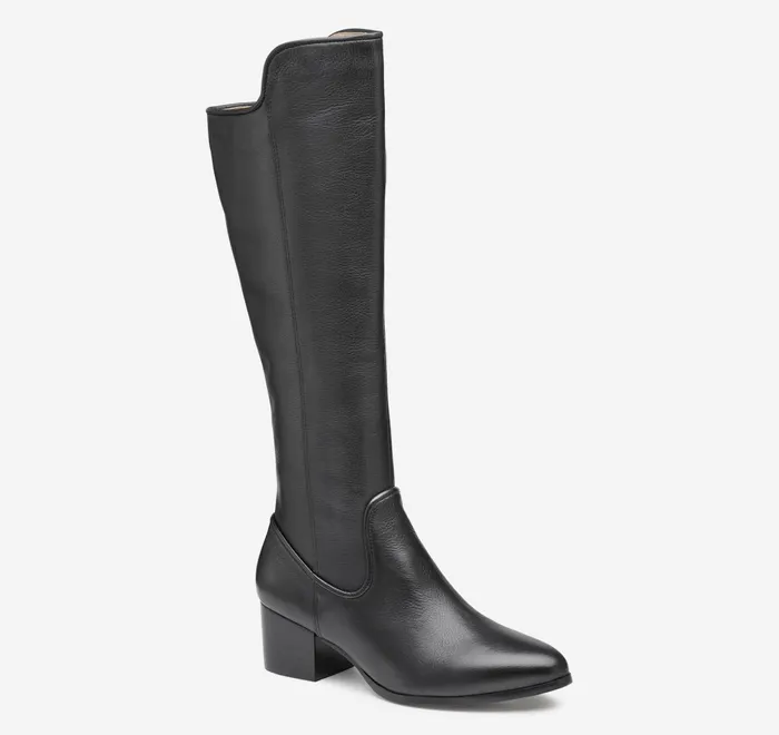 JohnstonandMurphy Boots and Booties Trista Rider Boot Black Calfskin 8211 Women