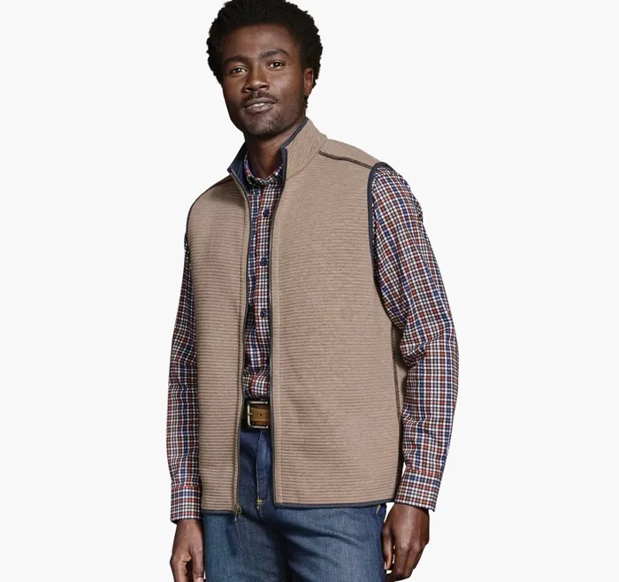 JohnstonandMurphy Coats Jackets and Vests Reversible Channel Quilted Vest Brown Heathernavy 8211 Men JohnstonandMurphy Coats Jackets and Vests Reversible Channel Quilted Vest Brown Heathernavy 8211 Men