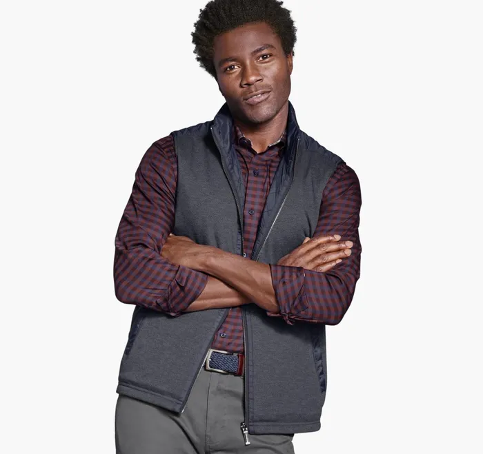 JohnstonandMurphy Coats Jackets and Vests Reversible Quilted Vest Navy 8211 Men JohnstonandMurphy Coats Jackets and Vests Reversible Quilted Vest Navy 8211 Men