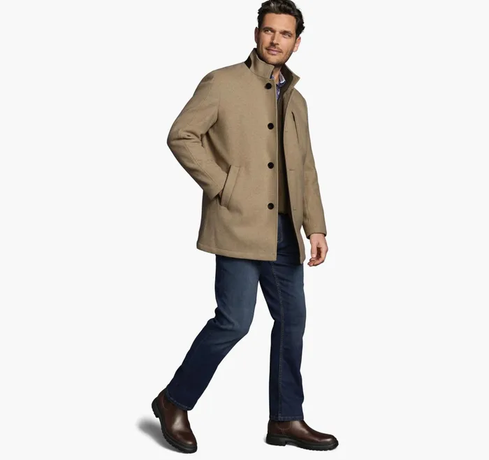 JohnstonandMurphy Coats Jackets and Vests Upton Car Coat Camel 8211 Men JohnstonandMurphy Coats Jackets and Vests Upton Car Coat Camel 8211 Men