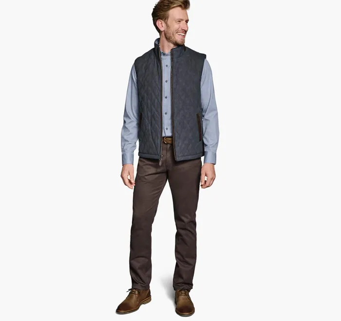 JohnstonandMurphy Coats Jackets and Vests Upton Reversible Vest Blue Plaidnavy 8211 Men JohnstonandMurphy Coats Jackets and Vests Upton Reversible Vest Blue Plaidnavy 8211 Men