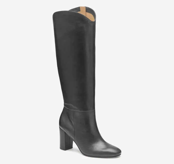 JohnstonandMurphy Heels and Platform Wedges Charlotte KneeHigh Boot Black Italian Nappa 8211 Women JohnstonandMurphy Heels and Platform Wedges Charlotte KneeHigh Boot Black Italian Nappa 8211 Women