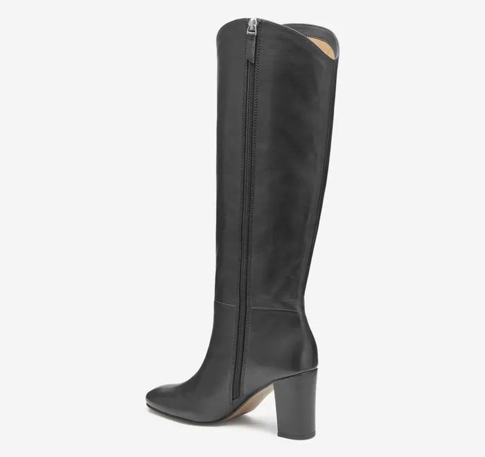 JohnstonandMurphy Heels and Platform Wedges Charlotte KneeHigh Boot Black Italian Nappa 8211 Women JohnstonandMurphy Heels and Platform Wedges Charlotte KneeHigh Boot Black Italian Nappa 8211 Women