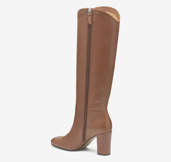 JohnstonandMurphy Heels and Platform Wedges Charlotte KneeHigh Boot Cognac Italian Nappa 8211 Women JohnstonandMurphy Heels and Platform Wedges Charlotte KneeHigh Boot Cognac Italian Nappa 8211 Women