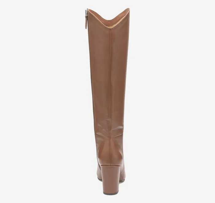 JohnstonandMurphy Heels and Platform Wedges Charlotte KneeHigh Boot Cognac Italian Nappa 8211 Women JohnstonandMurphy Heels and Platform Wedges Charlotte KneeHigh Boot Cognac Italian Nappa 8211 Women