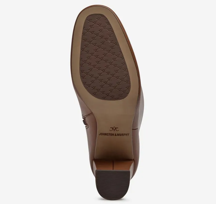 JohnstonandMurphy Heels and Platform Wedges Charlotte KneeHigh Boot Cognac Italian Nappa 8211 Women JohnstonandMurphy Heels and Platform Wedges Charlotte KneeHigh Boot Cognac Italian Nappa 8211 Women