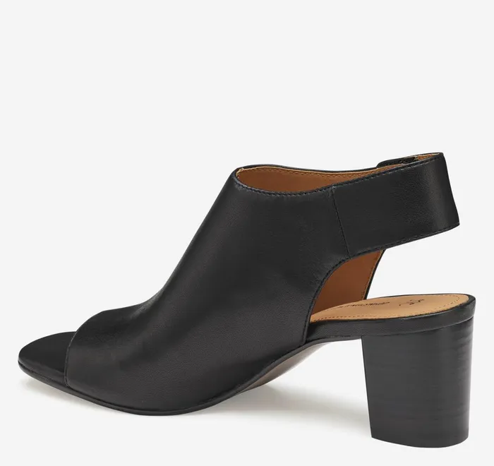 JohnstonandMurphy Heels and Platform Wedges Evelyn OpenToe Bootie Black Glove Leather 8211 Women JohnstonandMurphy Heels and Platform Wedges Evelyn OpenToe Bootie Black Glove Leather 8211 Women