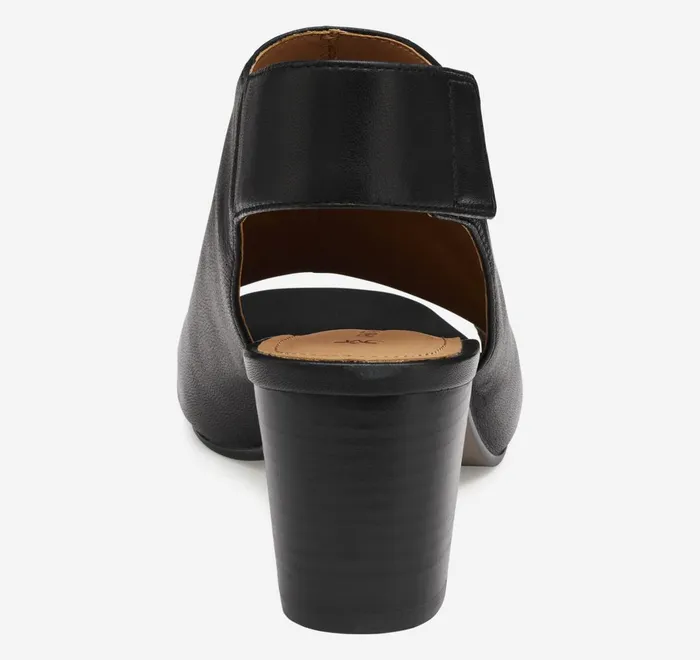 JohnstonandMurphy Heels and Platform Wedges Evelyn OpenToe Bootie Black Glove Leather 8211 Women JohnstonandMurphy Heels and Platform Wedges Evelyn OpenToe Bootie Black Glove Leather 8211 Women