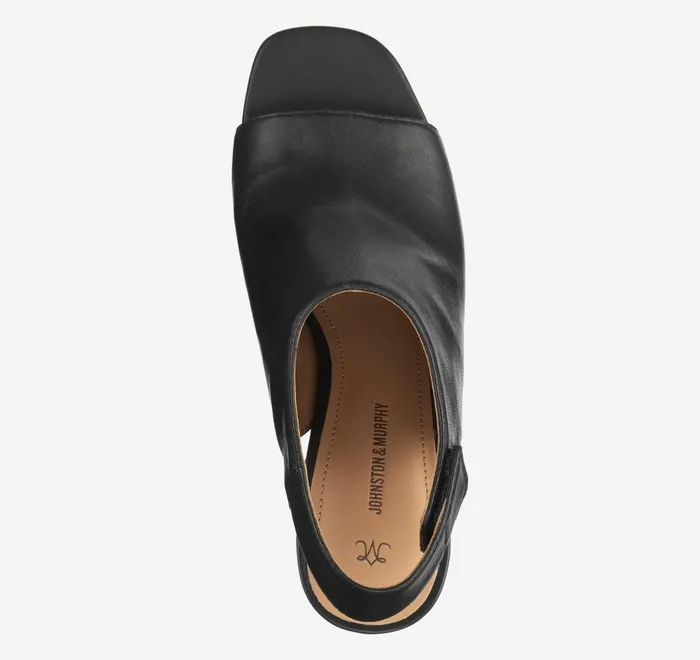 JohnstonandMurphy Heels and Platform Wedges Evelyn OpenToe Bootie Black Glove Leather 8211 Women JohnstonandMurphy Heels and Platform Wedges Evelyn OpenToe Bootie Black Glove Leather 8211 Women