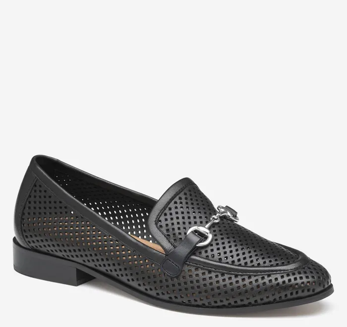 JohnstonandMurphy Mules and Loafers Ali Perfed Bit Loafer Black Glove Leather 8211 Women JohnstonandMurphy Mules and Loafers Ali Perfed Bit Loafer Black Glove Leather 8211 Women