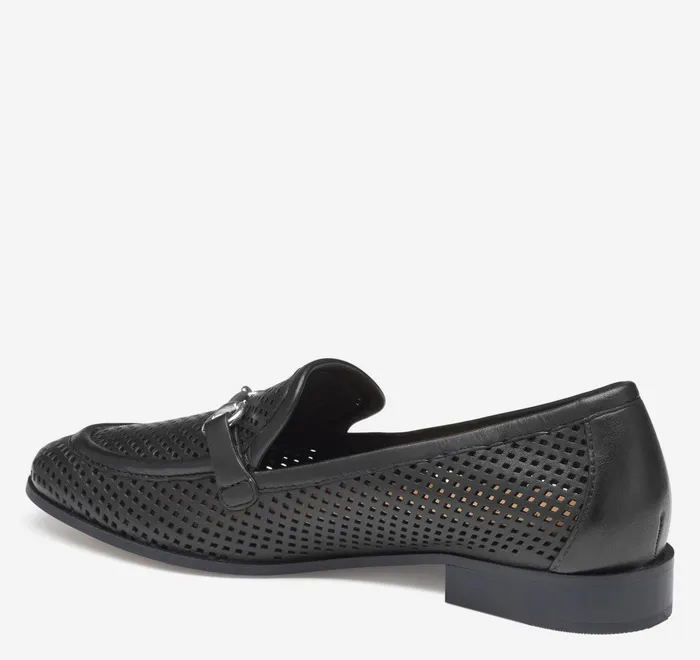 JohnstonandMurphy Mules and Loafers Ali Perfed Bit Loafer Black Glove Leather 8211 Women JohnstonandMurphy Mules and Loafers Ali Perfed Bit Loafer Black Glove Leather 8211 Women