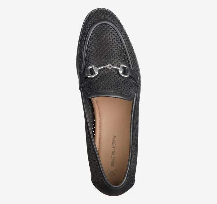 JohnstonandMurphy Mules and Loafers Ali Perfed Bit Loafer Black Glove Leather 8211 Women JohnstonandMurphy Mules and Loafers Ali Perfed Bit Loafer Black Glove Leather 8211 Women