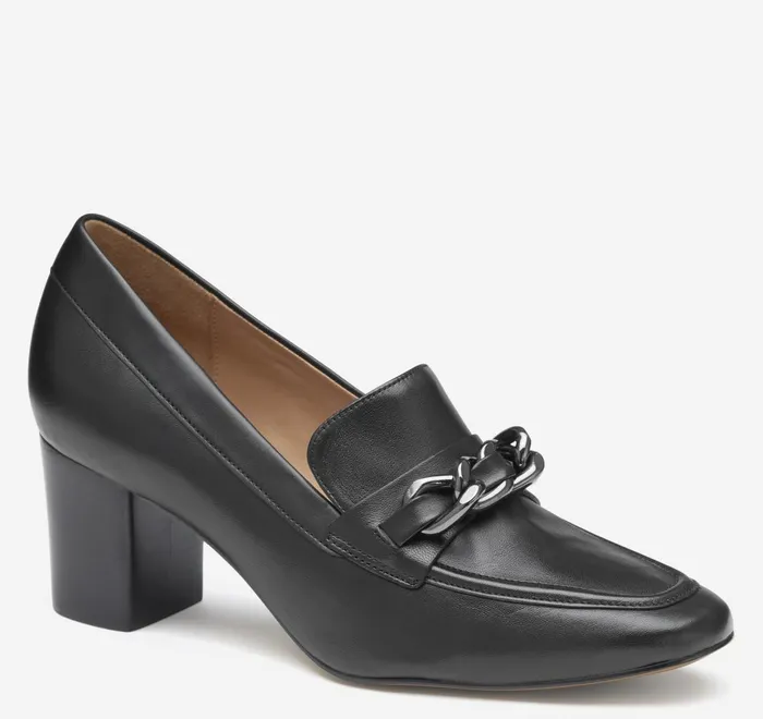 JohnstonandMurphy Mules and Loafers Eleanor Chain Loafer Black Calfskin 8211 Women JohnstonandMurphy Mules and Loafers Eleanor Chain Loafer Black Calfskin 8211 Women