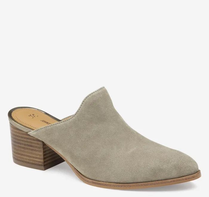 JohnstonandMurphy Mules and Loafers Trista Mule Taupe Italian Suede 8211 Women JohnstonandMurphy Mules and Loafers Trista Mule Taupe Italian Suede 8211 Women