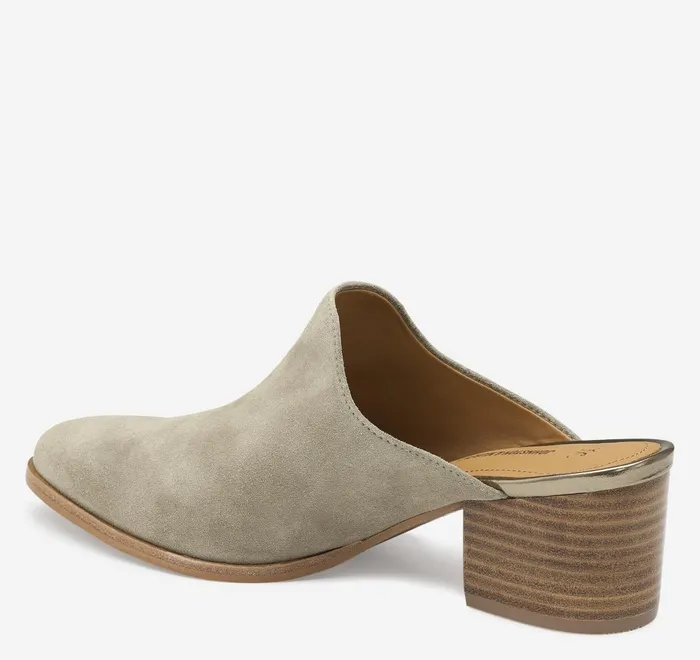 JohnstonandMurphy Mules and Loafers Trista Mule Taupe Italian Suede 8211 Women JohnstonandMurphy Mules and Loafers Trista Mule Taupe Italian Suede 8211 Women