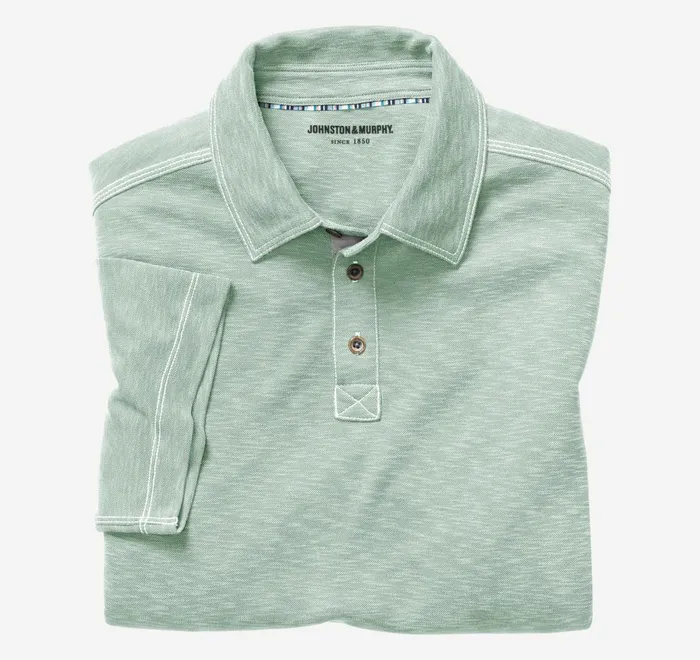 JohnstonandMurphy Polos and Tees Vintage Slub Polo Mint 8211 Men