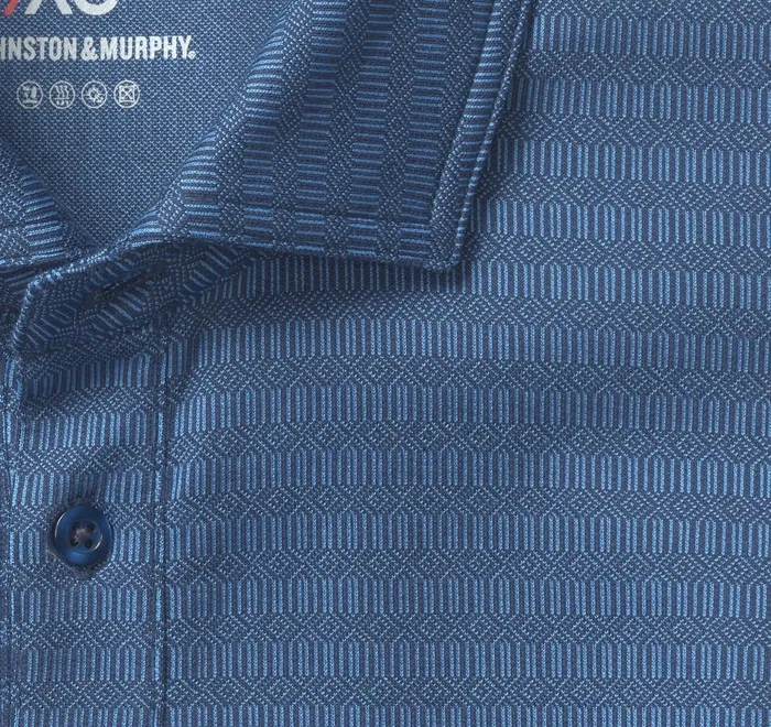 JohnstonandMurphy Polos and Tees Xc4 Jacquard Performance Polo Navyblue Geo 8211 Men JohnstonandMurphy Polos and Tees Xc4 Jacquard Performance Polo Navyblue Geo 8211 Men