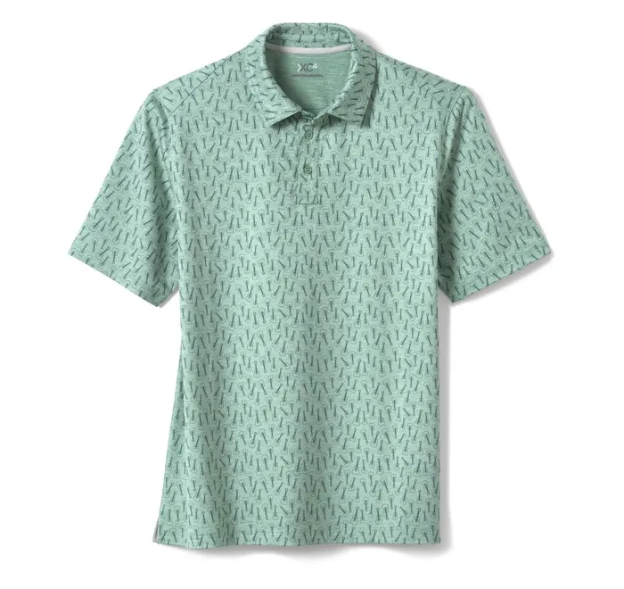 JohnstonandMurphy Polos and Tees Xc4 Performance Polo Green Tonal Guitar 8211 Men JohnstonandMurphy Polos and Tees Xc4 Performance Polo Green Tonal Guitar 8211 Men