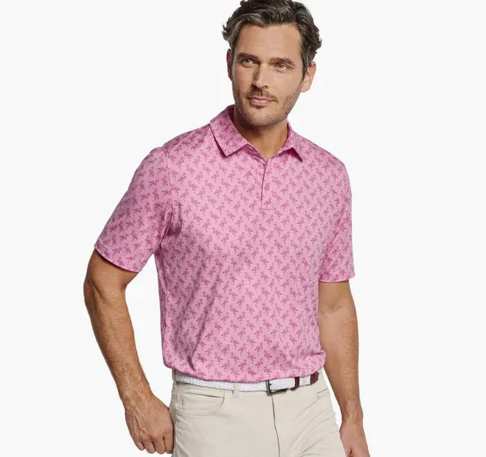 JohnstonandMurphy Polos and Tees Xc4 Performance Polo Pink Tonal Flamingo 8211 Men JohnstonandMurphy Polos and Tees Xc4 Performance Polo Pink Tonal Flamingo 8211 Men
