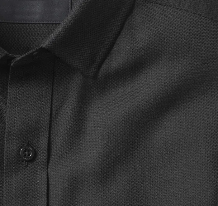JohnstonandMurphy Shirts Premium Cotton Shirts Black Birdseye 8211 Men