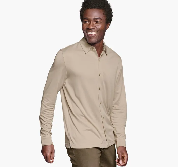 JohnstonandMurphy Shirts Vintage Birdseye ButtonFront Tan 8211 Men JohnstonandMurphy Shirts Vintage Birdseye ButtonFront Tan 8211 Men