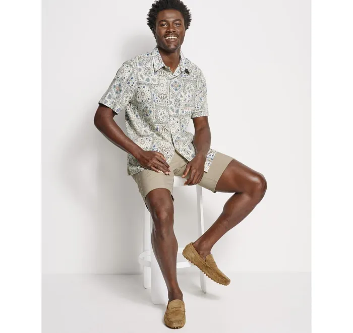 JohnstonandMurphy ShortSleeve Shirts Print Camp Shirt White Multi Bandana 8211 Men JohnstonandMurphy ShortSleeve Shirts Print Camp Shirt White Multi Bandana 8211 Men