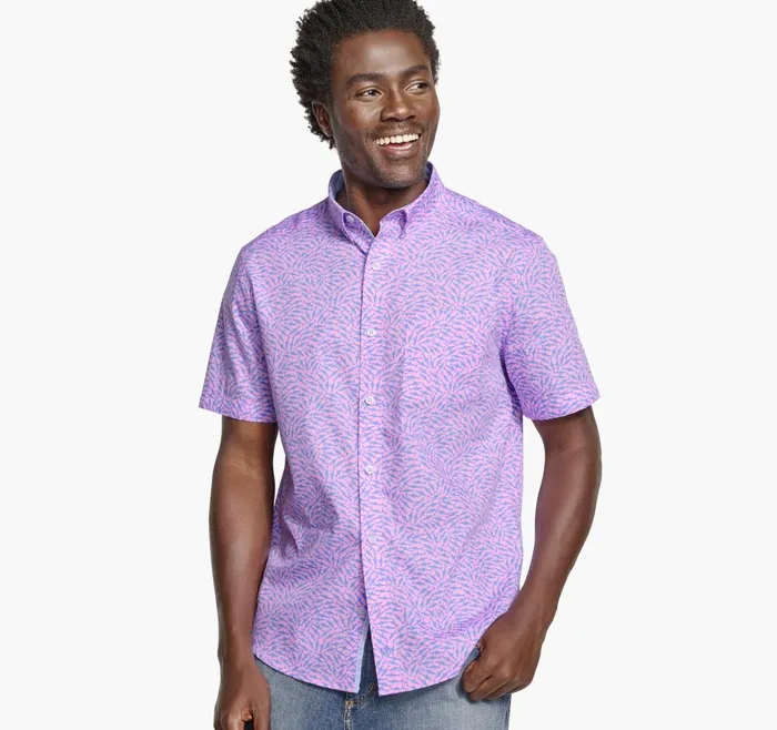 JohnstonandMurphy ShortSleeve Shirts Printed Cotton ShortSleeve Shirt Pink Swarming Shark 8211 Men JohnstonandMurphy ShortSleeve Shirts Printed Cotton ShortSleeve Shirt Pink Swarming Shark 8211 Men