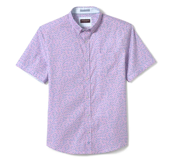 JohnstonandMurphy ShortSleeve Shirts Printed Cotton ShortSleeve Shirt Pink Swarming Shark 8211 Men JohnstonandMurphy ShortSleeve Shirts Printed Cotton ShortSleeve Shirt Pink Swarming Shark 8211 Men